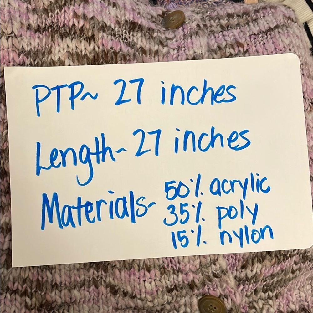 JohnPaulRichard Purple and Gray Cardigan with V-Neck and Long Sleeves - Picture 5 of 5
